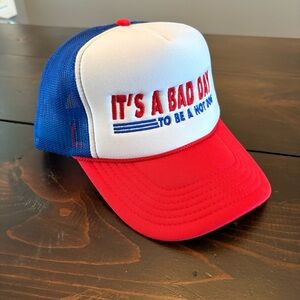 Red, White and Blue Hot Dog Trucker Hat